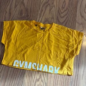 Gymshark Fraction Crop Top Yellow Size Small